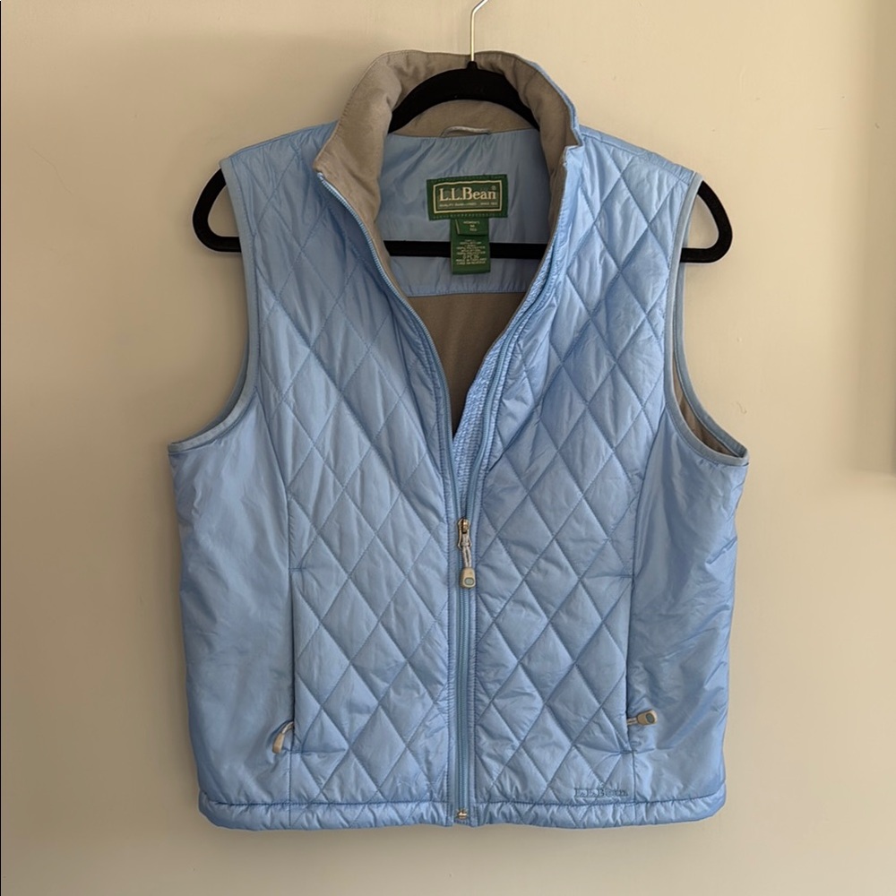 L.L. Bean Quilted Light Blue Women's Vest